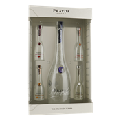 PRAVDA Giftpack 0,70 ltr.Vodka + 4x5cl. mini(ra/or/pe/co)