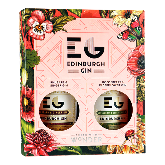 EDINBURGH Gin 2x20cl.Rhubarb&Ginger+Gooseberry&Elderflowwer