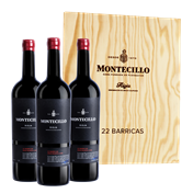 MONTECILLO 22 Barricas kist 3x0,75 ltr.