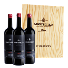 MONTECILLO 22 Barricas kist 3x0,75 ltr.