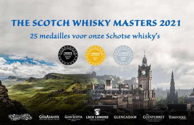 25 medailles voor onze Schotse whisky’s op Scotch Whisky Masters 2021