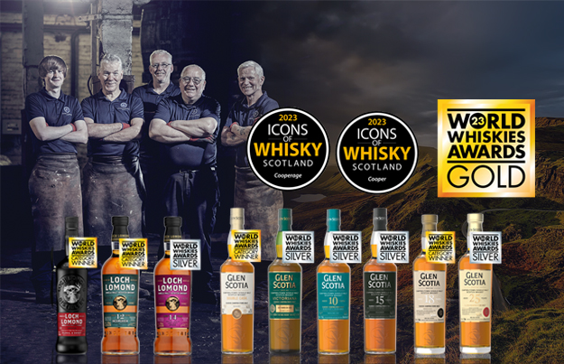 Loch Lomond en Glen Scotia zeer succesvol tijdens World Whiskies Awards Scotland 2023